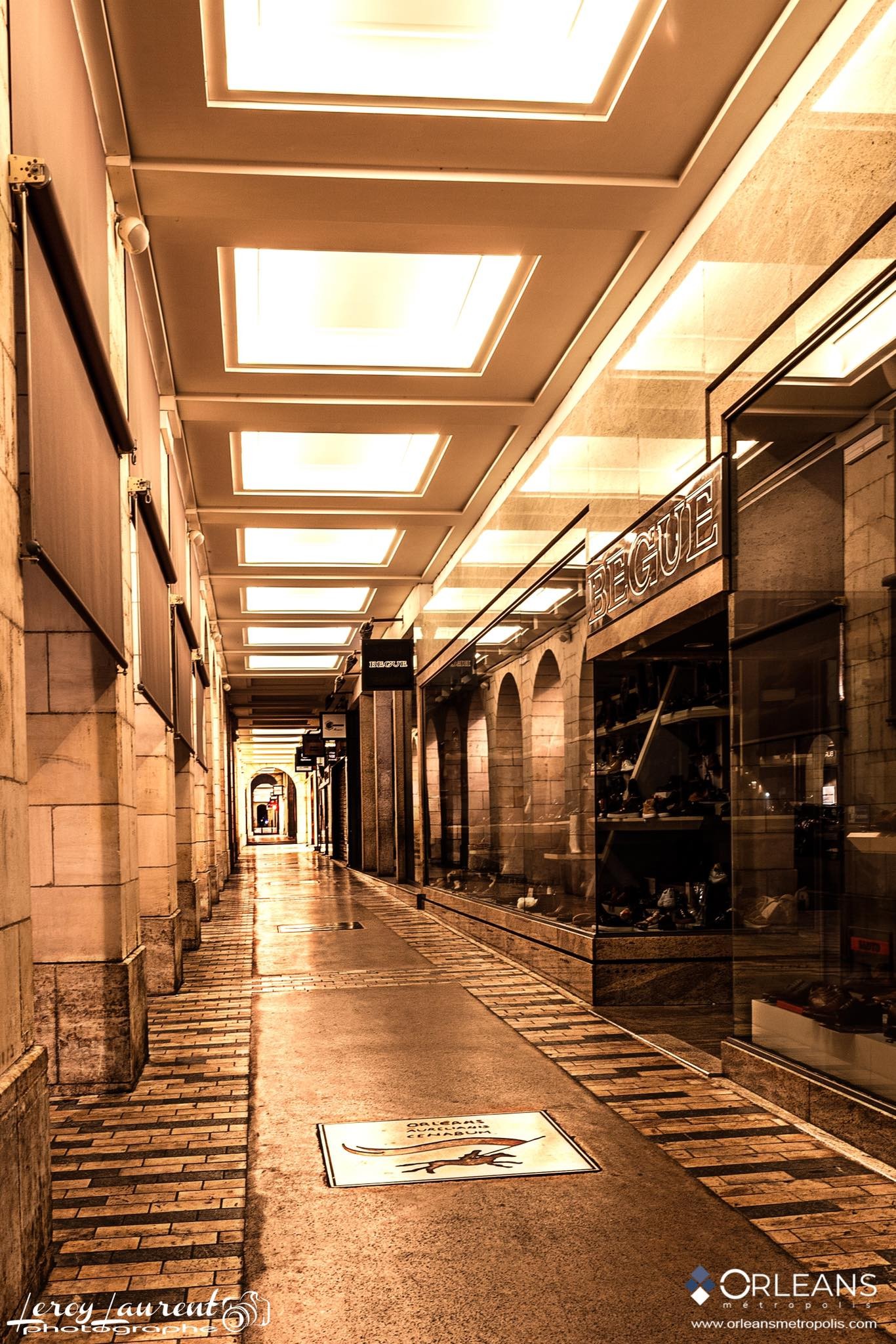 Arcades Rue Royale Orléans by Night