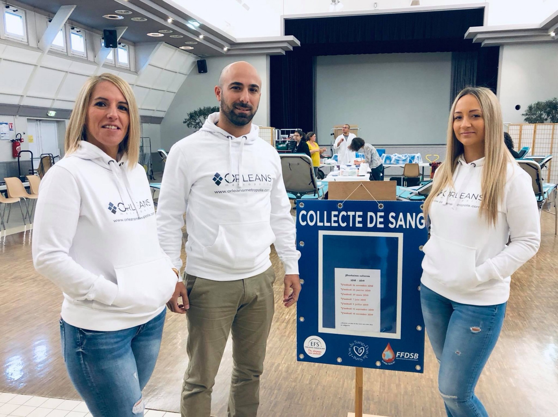 Participation au DONS DE SANG à la salle des fêtes de St-Pryvé