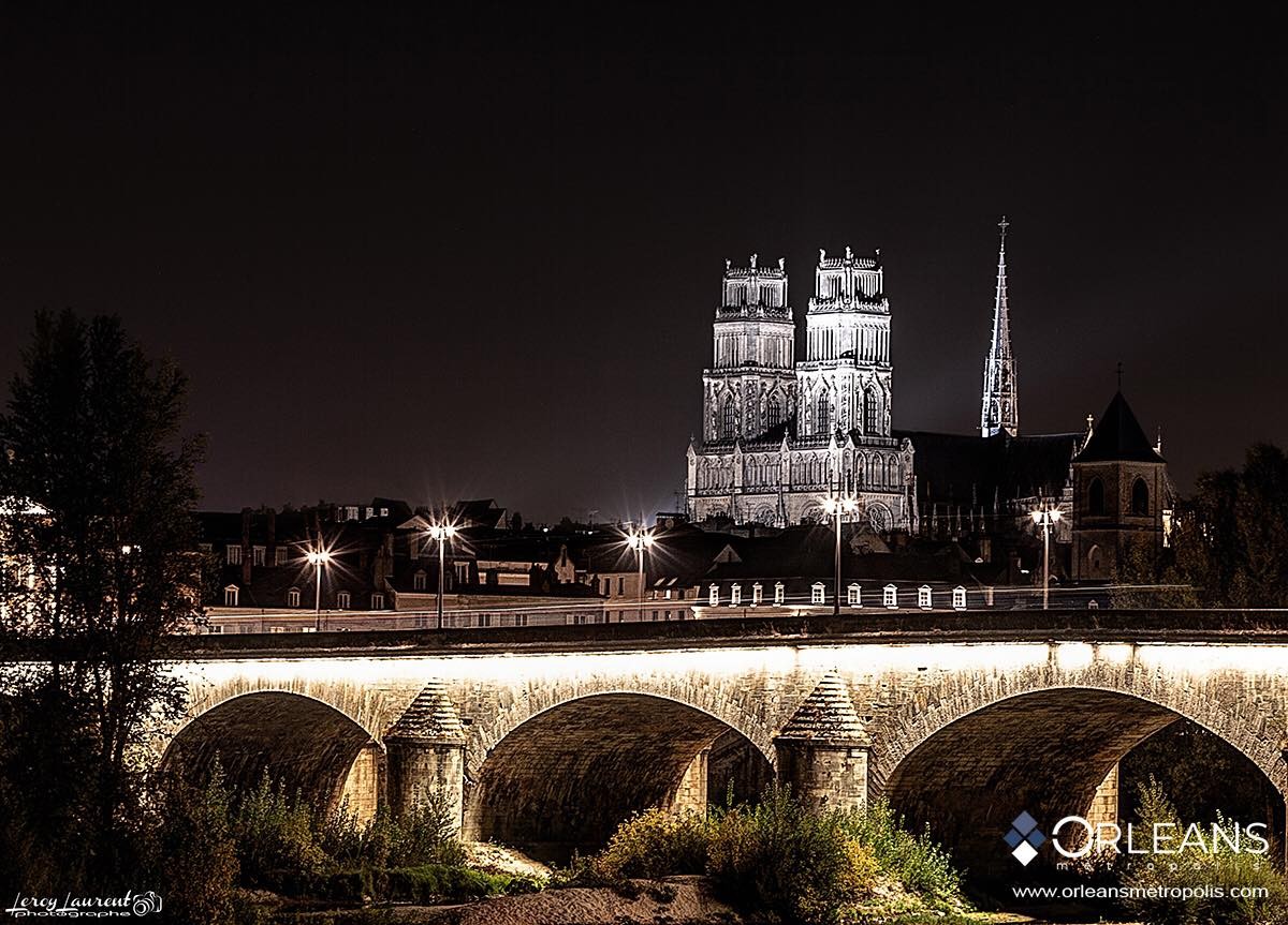 Cathédrale & Pont GEORGES 5 Orléans by Night